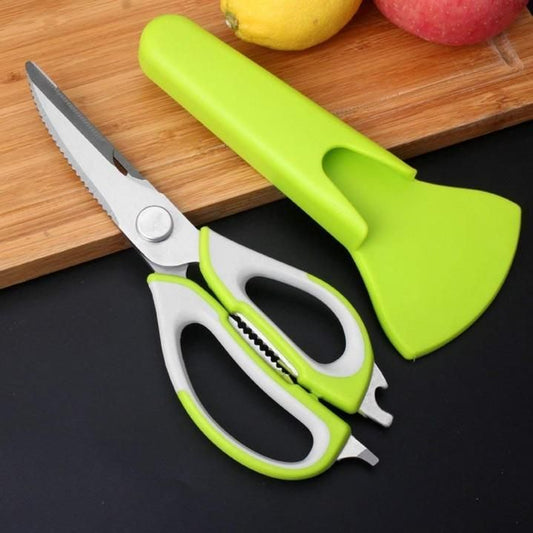 Jubble 8 in 1 Stainless Steel Kitchen Scissors with Magnetic Holder(Set of 1)